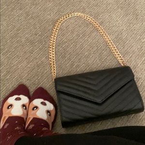 NWOT Black purse 👛 +Black fleece warm leggings ❄️